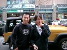 Atsukoと僕。学校前にて。