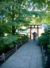 日本庭園入り口の鳥居。